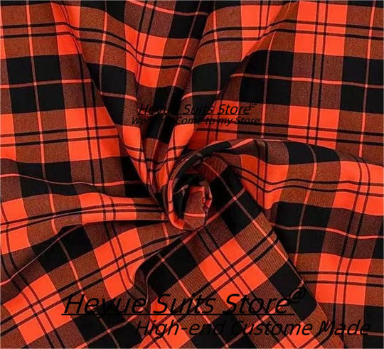 British Plaid Men Suits Slim Fit Double Breasted Groom Wedding Tuxedos 2 Pieces Sets Elegant Male Blazers Ropa Hombre
