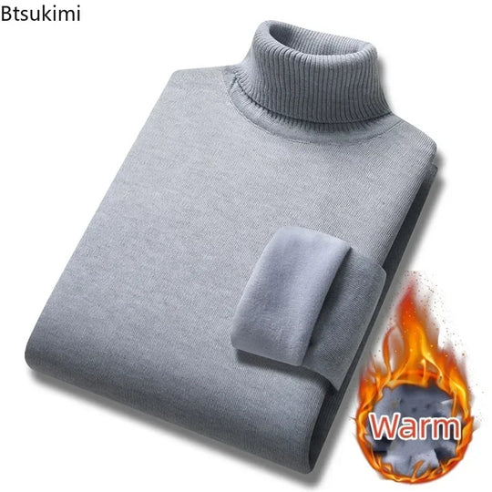 New 2025 Basic Warm Sweater for Men Winter Casual Pullover Warm