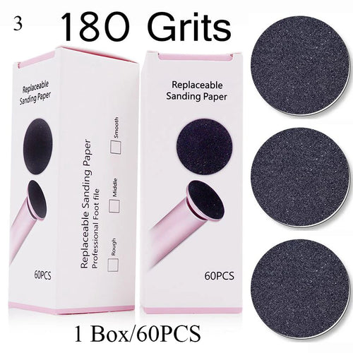 60pcs/box Replacement Sandpaper For Electric Foot Grinder Professional