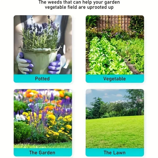 BIESUO Weed Puller Tool Heavy Duty Stand Up Weed Puller 4 Claw Head Weeder Tool for Gardening Projects Lawn Without Bending