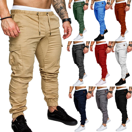 New Tooling Multi Pocket Trousers Men's Cargo Pants Woven Fabric