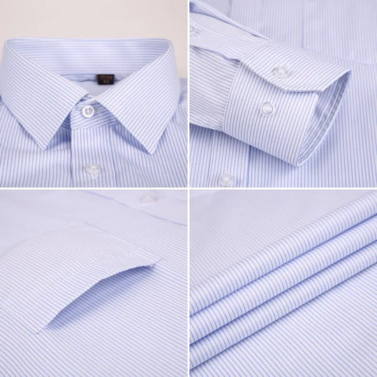 High Quality Cotton Men Dress Long Sleeve Shirt New Solid Male
