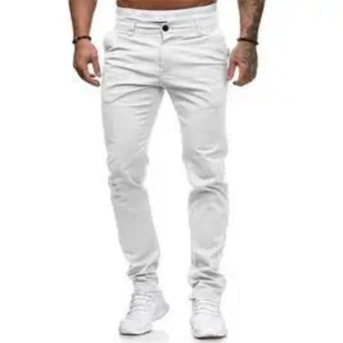 Plus Size S-3XL Men Pants Spring Autumn  Casual Slim Straight  Elastic
