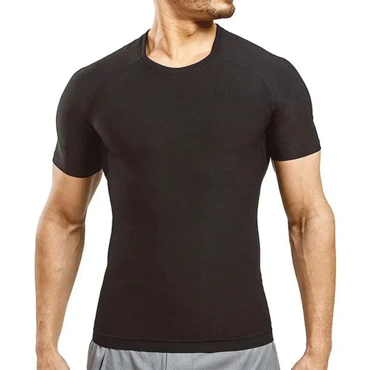 Men Sauna Sweat Vest and Short Sleeve Heat Trapping Shirt Sweat Body