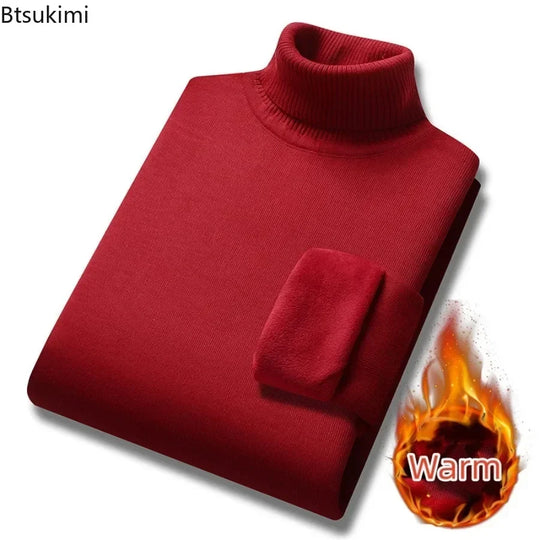New 2025 Basic Warm Sweater for Men Winter Casual Pullover Warm