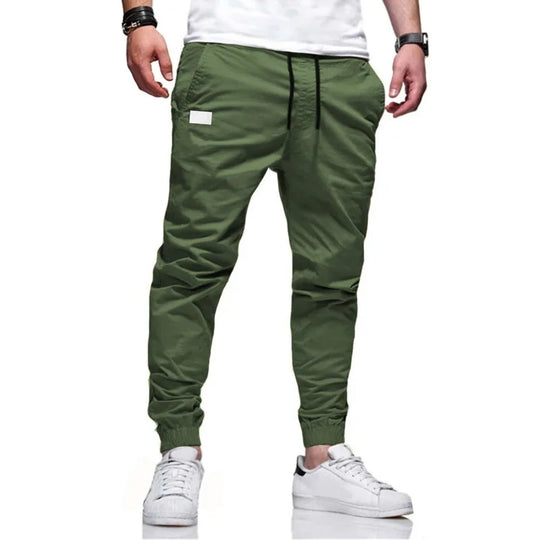 Autumn and Winter New Slim Fit Casual Pants Solid Color Micro Elastic