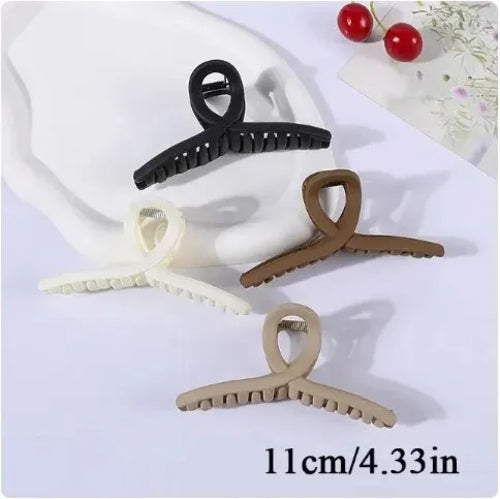 4PCS Women Hair Claw Clip Cross Matte Hairpin Fashion Elegant