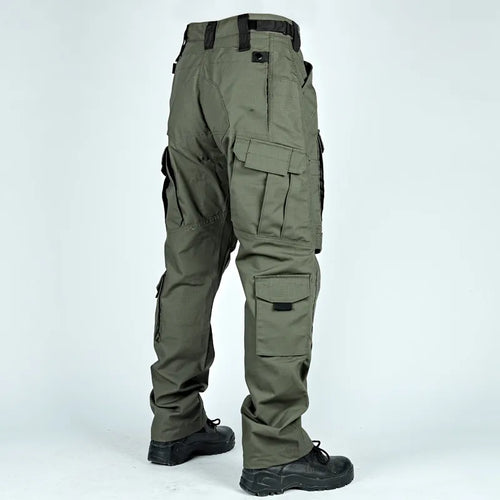 Tactical Cargo Pants Mens Multi-Pockets Wear-resistant Military