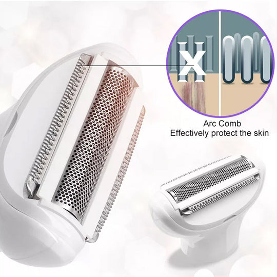 5 IN 1 Electric Hair Removal Epilator Wet&Dry Lady Shaver Nose Hair