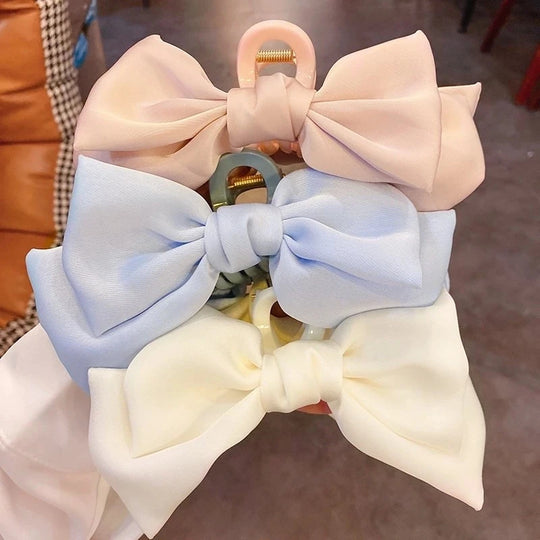 Fashion Women Bow Hairpin Korean Version Of Solid Color Butterfly
