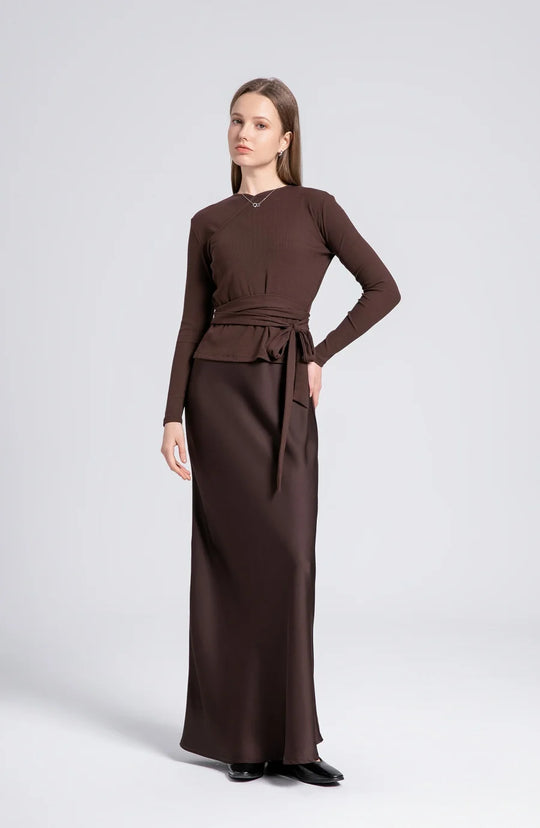 AS 2024 Autumn winter woman clothes thicken ribbing closed-fit wrap
