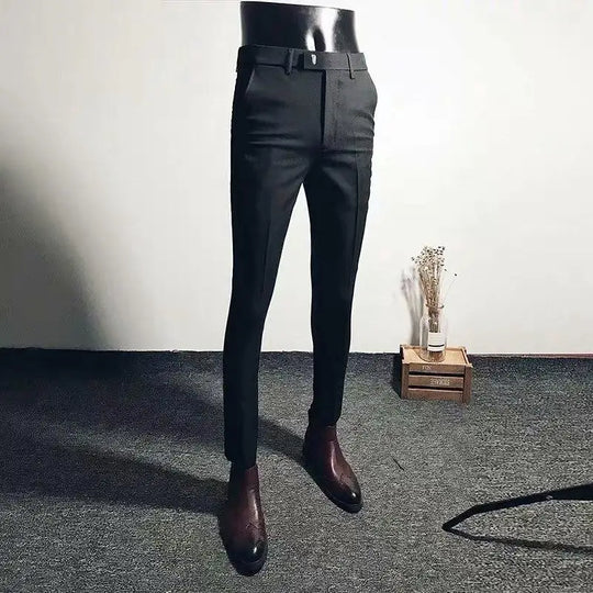 Men Pants Spring Summer Autumn Casual  Slim Straight  Long Business