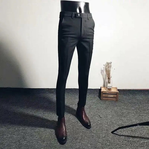 Men Pants Spring Summer Autumn Casual  Slim Straight  Long Business