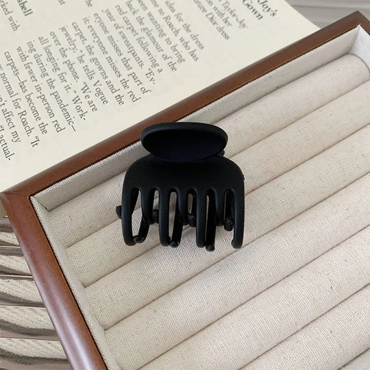 Small Frosted Hair Clip Basic All-Match Brown Hair Clip For Women