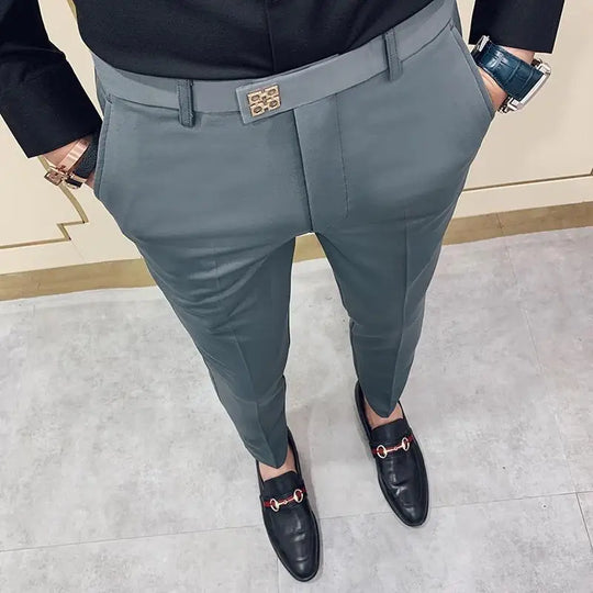 Size 28-36 Men Ankle Length Pants Spring Autumn  Casual Slim   Long