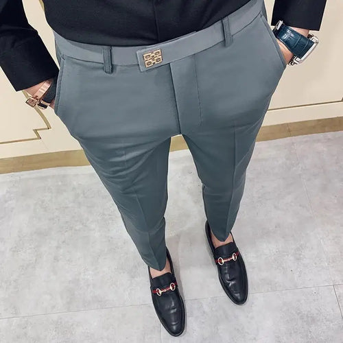 Size 28-36 Men Ankle Length Pants Spring Autumn  Casual Slim   Long
