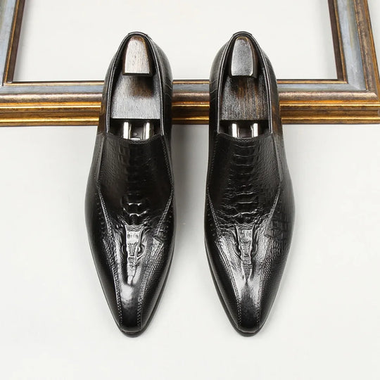 Fashions Slip-on Loafers Buckle Leather Shoe Daily Casual Shoes Men's Business Formal Office Shoes Original Designer British