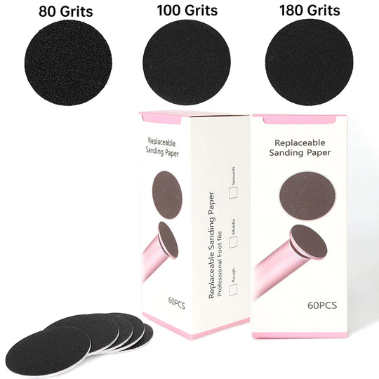 60pcs/box Replacement Sandpaper For Electric Foot Grinder Professional