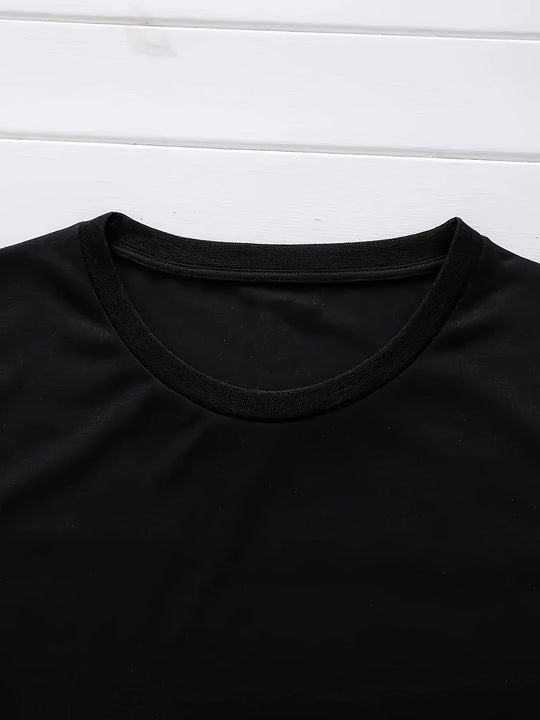 Women's Summer Loose Abstract Face Print Round Neck Short Sleeve Pocket Comfortable Casual Plus Size Dress