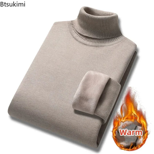 New 2025 Basic Warm Sweater for Men Winter Casual Pullover Warm