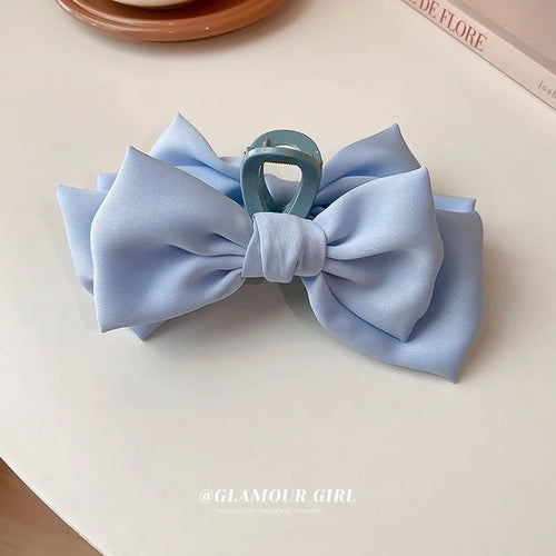 Fashion Women Bow Hairpin Korean Version Of Solid Color Butterfly