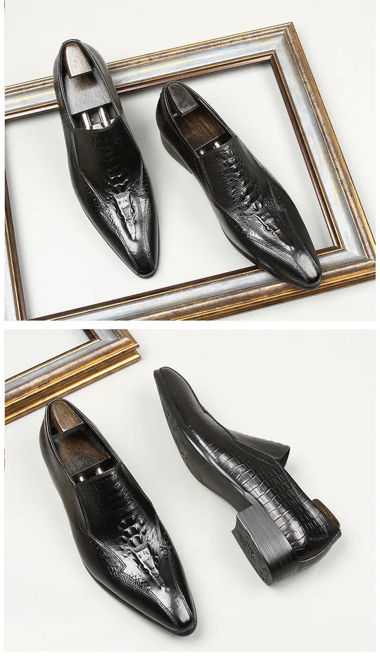 Fashions Slip-on Loafers Buckle Leather Shoe Daily Casual Shoes Men's Business Formal Office Shoes Original Designer British