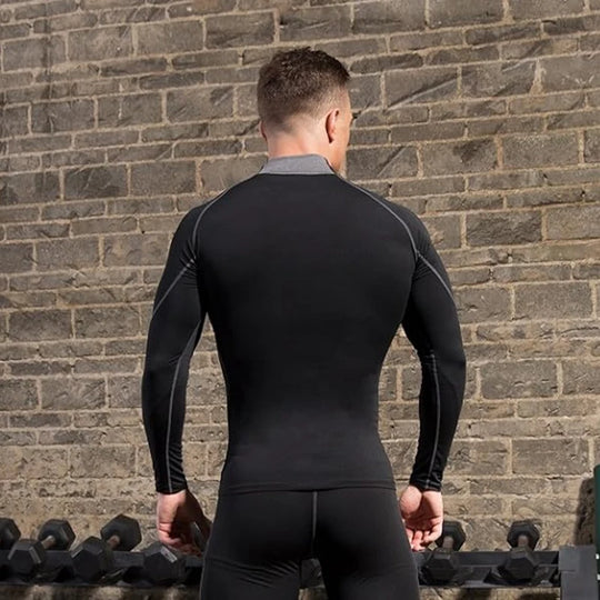 Men's Turtleneck Quick dry Long-Sleeved Compression Long Sleeved