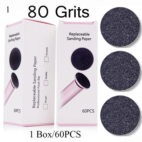 60pcs/box Replacement Sandpaper For Electric Foot Grinder Professional