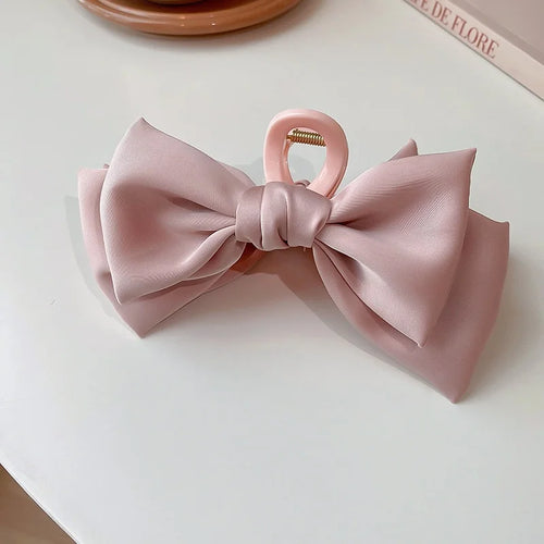 Fashion Women Bow Hairpin Korean Version Of Solid Color Butterfly