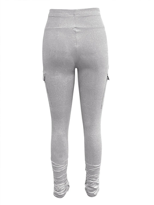 LW Side Pocket Stacked Pants Womens Cargo Pants casual Stacked Joggers Sweatpants Female Casual Sporty Y2K 90S Trousers pants