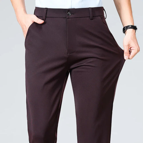 Men's Stretchy Casual Pants Business Suit Pants Spring Summer