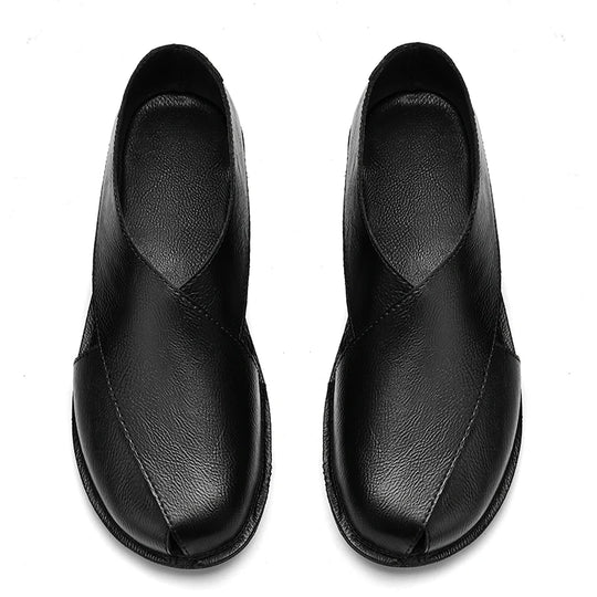 CLOHOO Men Sandals Summer Genuine Leather High Quality Roman Shoes Breathable Casual Non-Slip Male Slippers Free Shiping Shoes
