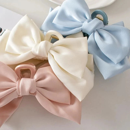 Fashion Women Bow Hairpin Korean Version Of Solid Color Butterfly