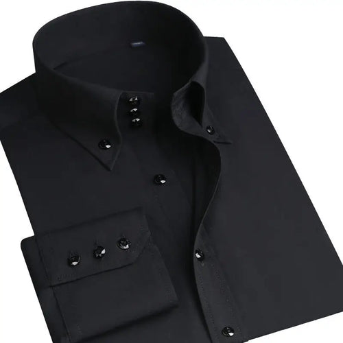 Men's Casual Shirt Long Sleeve Korean Trends Fashion Button-down
