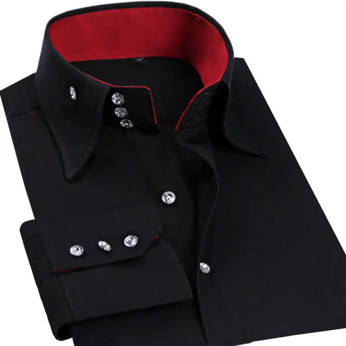 Men's Casual Shirt Long Sleeve Korean Trends Fashion Button-down