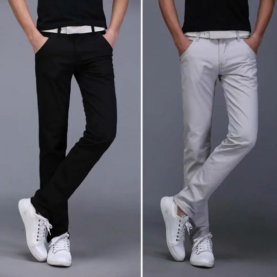 New Men Stretch Skinny Jeans Fashion Casual Slim Fit Denim Trousers