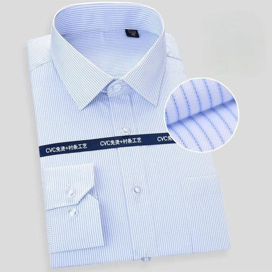 High Quality Cotton Men Dress Long Sleeve Shirt New Solid Male