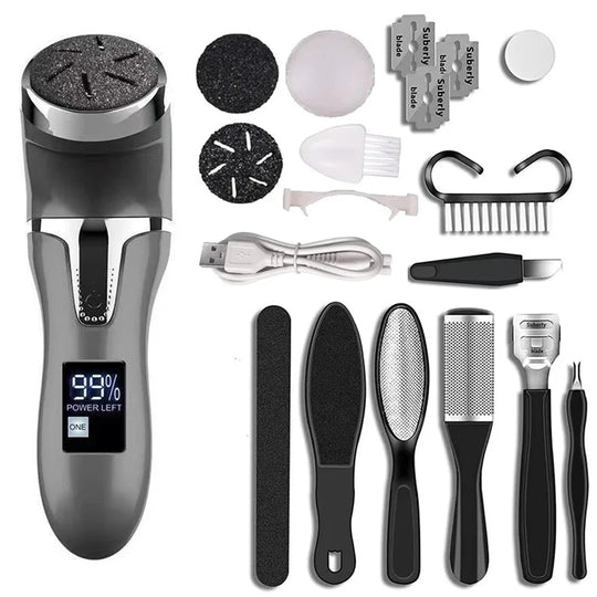 Electric Foot File Pedicure Machine Callus Remover Rechargeable Foot