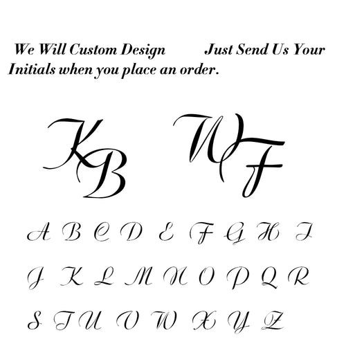 Skyrim 2pcs Custom Cufflinks Men Stainless Steel Personalized Initials.