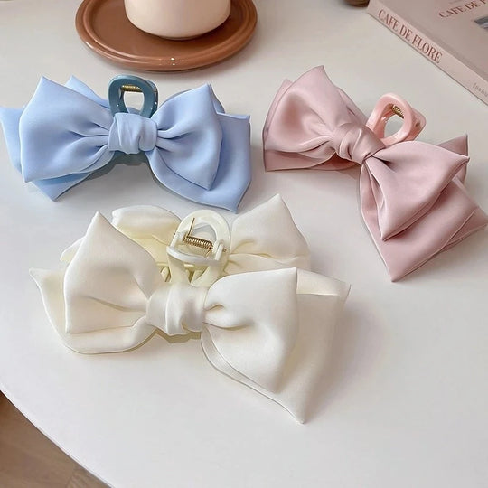 Fashion Women Bow Hairpin Korean Version Of Solid Color Butterfly