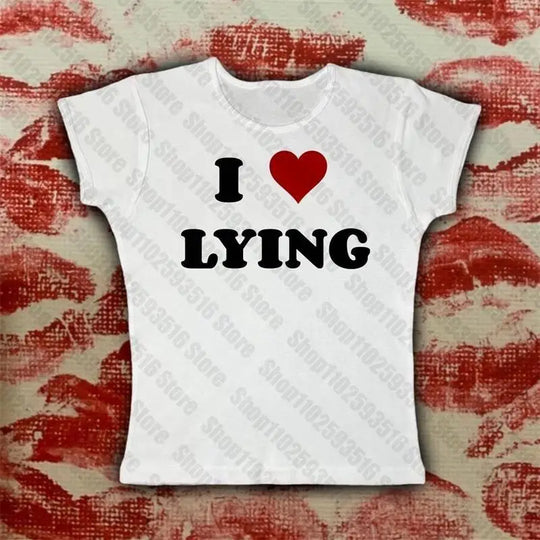Gothic Y2k Tops I LOVE SUBMISSIVE MEN Print Tees Women Sexy T-shirt