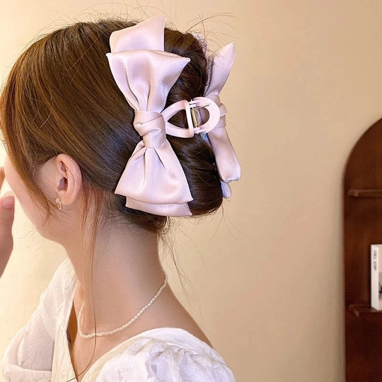Fashion Women Bow Hairpin Korean Version Of Solid Color Butterfly