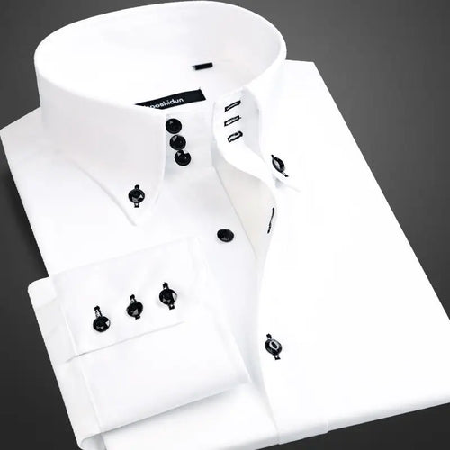 Men's Casual Shirt Long Sleeve Korean Trends Fashion Button-down
