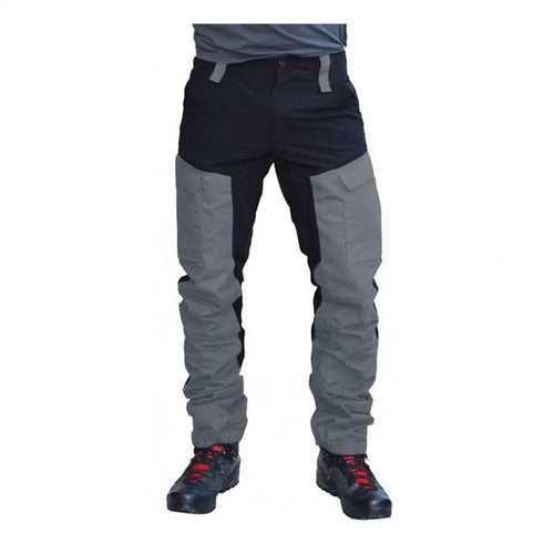 2024 Men Hiking Camping Pants Color Block Multi Pockets Wear-Resistant