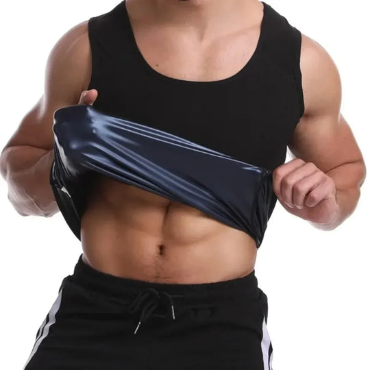 Men Sauna Sweat Vest and Short Sleeve Heat Trapping Shirt Sweat Body