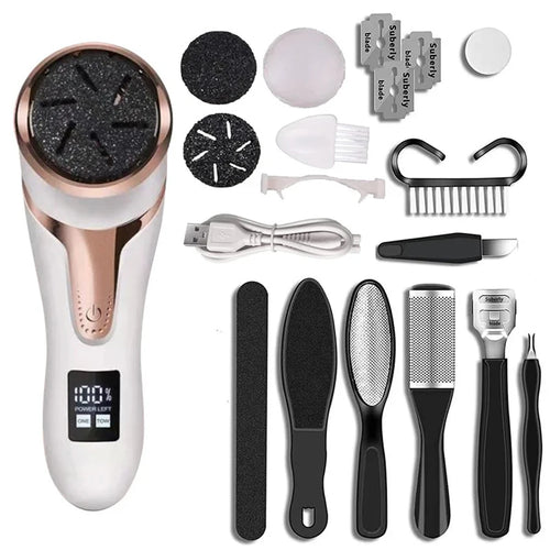Electric Foot File Pedicure Machine Callus Remover Rechargeable Foot