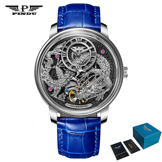 Men's Mechanical Watch Dragon Series M2797B Automatic Movement Leather Sapphire Men Wristwatches