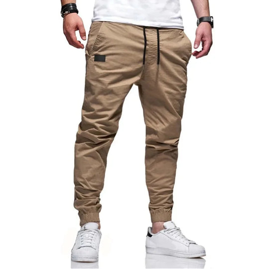 Autumn and Winter New Slim Fit Casual Pants Solid Color Micro Elastic
