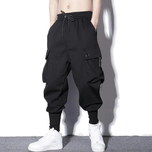 Loose Harem Pants Men Cargo Trousers Hip Hop Outdoor Casual Ankle