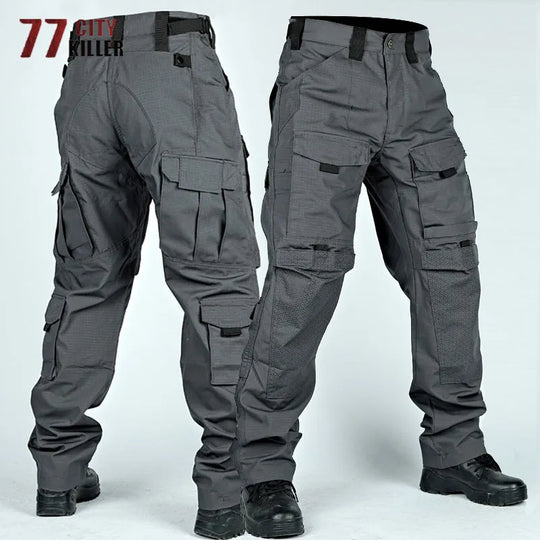 Tactical Cargo Pants Mens Multi-Pockets Wear-resistant Military